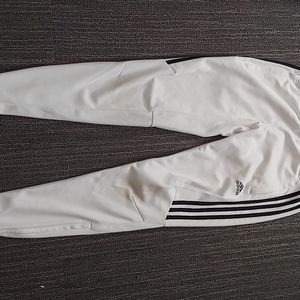 White Adidas pants